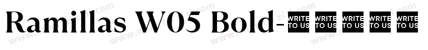 Ramillas W05 Bold字体转换